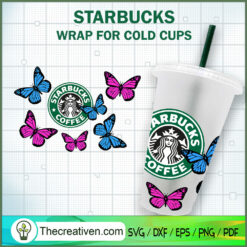 Pink And Blue Butterfly Star SVG Cut File for Cricut