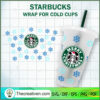 Snowflakes Christmas Starbuc SVG Cut File for Cricut