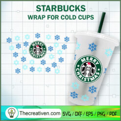 Snowflakes Christmas Starbuc SVG Cut File for Cricut