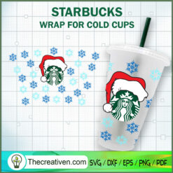 Christmas Santa Hat Starbuck SVG Cut File for Cricut
