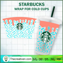 Coral Donut Starbucks Cold Cup SVG Cut File for Cricut & Silhouette