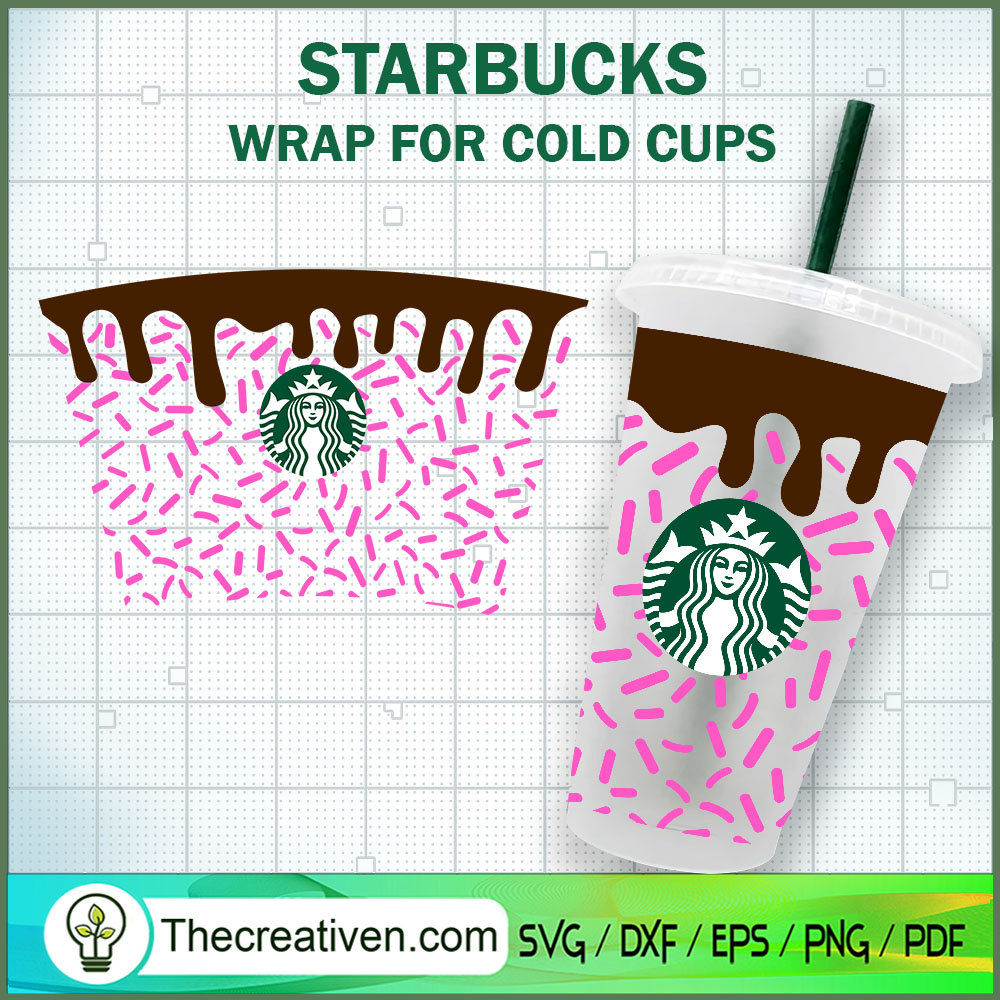 Donut Cake Starbucks Cold Cup SVG Cut File for Cricut & Silhouette 1 Donut Cake Starbucks Cold Cup SVG Cut File for Cricut & Silhouette