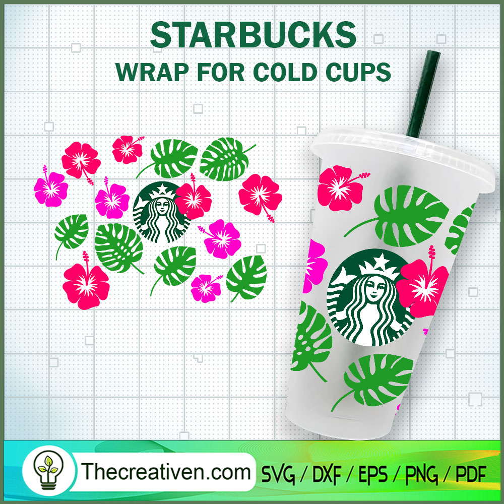Flower And Leaf Starbucks Co SVG Cut File for Cricut 1 Flower And Leaf Starbucks Co SVG Cut File for Cricut