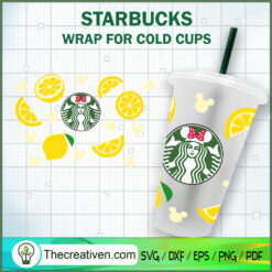 Lemon Minnie Logo Starbucks  SVG Cut File for Cricut