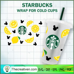 Lemon Mickey Starbucks Cold Cup SVG Cut File for Cricut & Silhouette