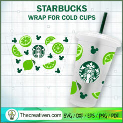 Lime Mickey Head Starbucks C SVG Cut File for Cricut