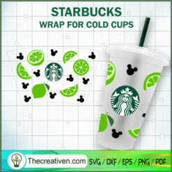 Lime Mickey Starbucks Cold Cup SVG Cut File for Cricut & Silhouette