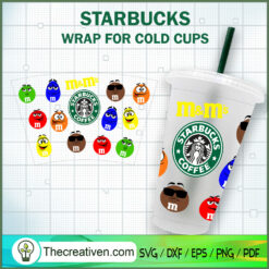M&M Coffee Starbucks Cold Cup SVG Cut File for Cricut & Silhouette