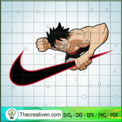 Luffy Take Nike Logo SVG, Monkey D.Luffy SVG, One Piece SVG