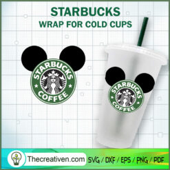 Mickey Ears Starbucks Cold Cup SVG Cut File for Cricut & Silhouette