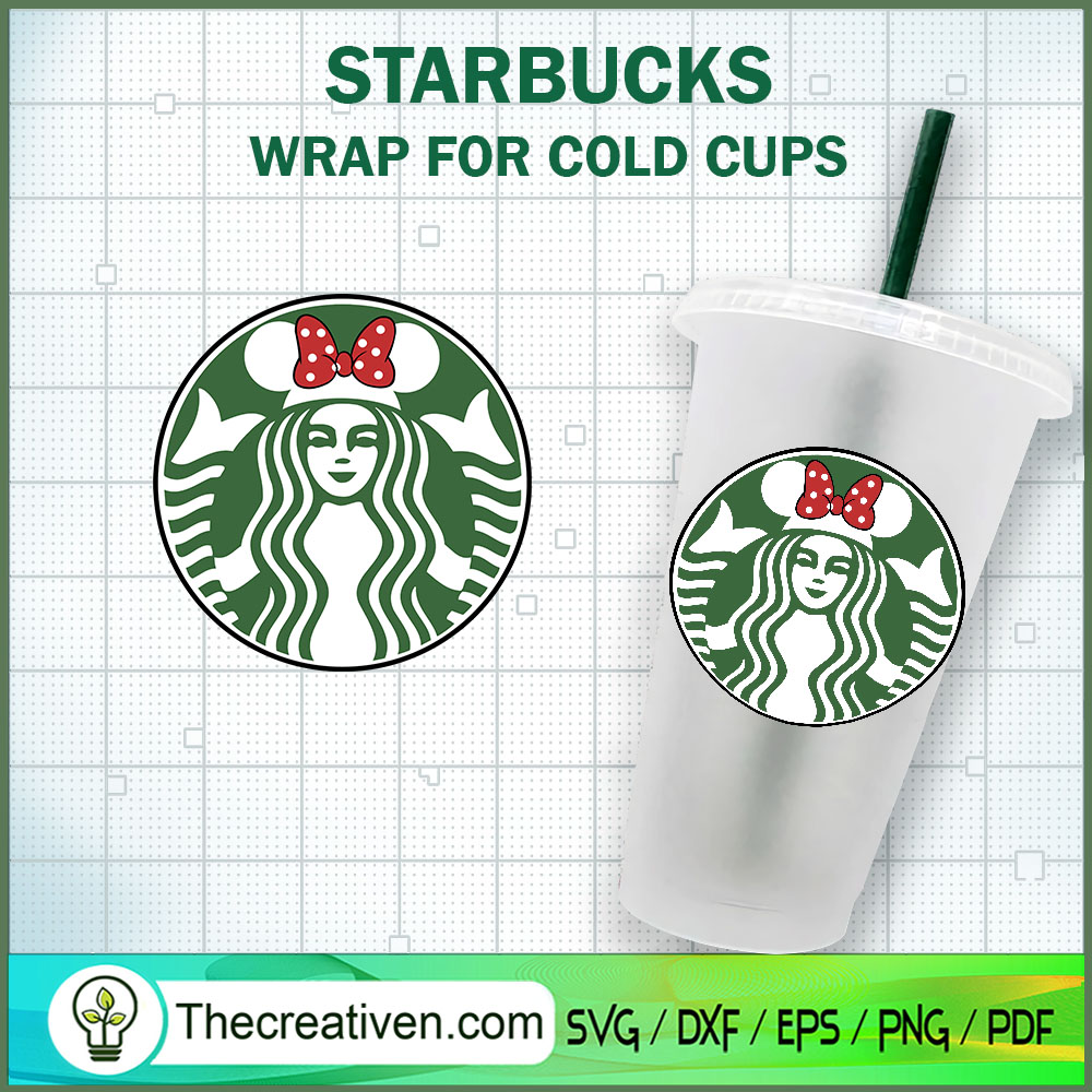 Cute Minnie Starbucks Cold Cup SVG Cut File for Cricut & Silhouette 1 Cute Minnie Starbucks Cold Cup SVG Cut File for Cricut & Silhouette