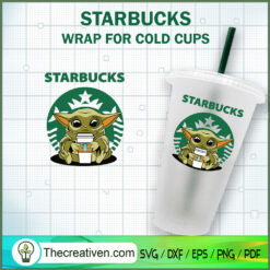 Baby Yoda Starbucks Cold Cup SVG Cut File for Cricut & Silhouette