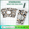 Heart Cheetah Print Starbuck SVG Cut File for Cricut Design 85503