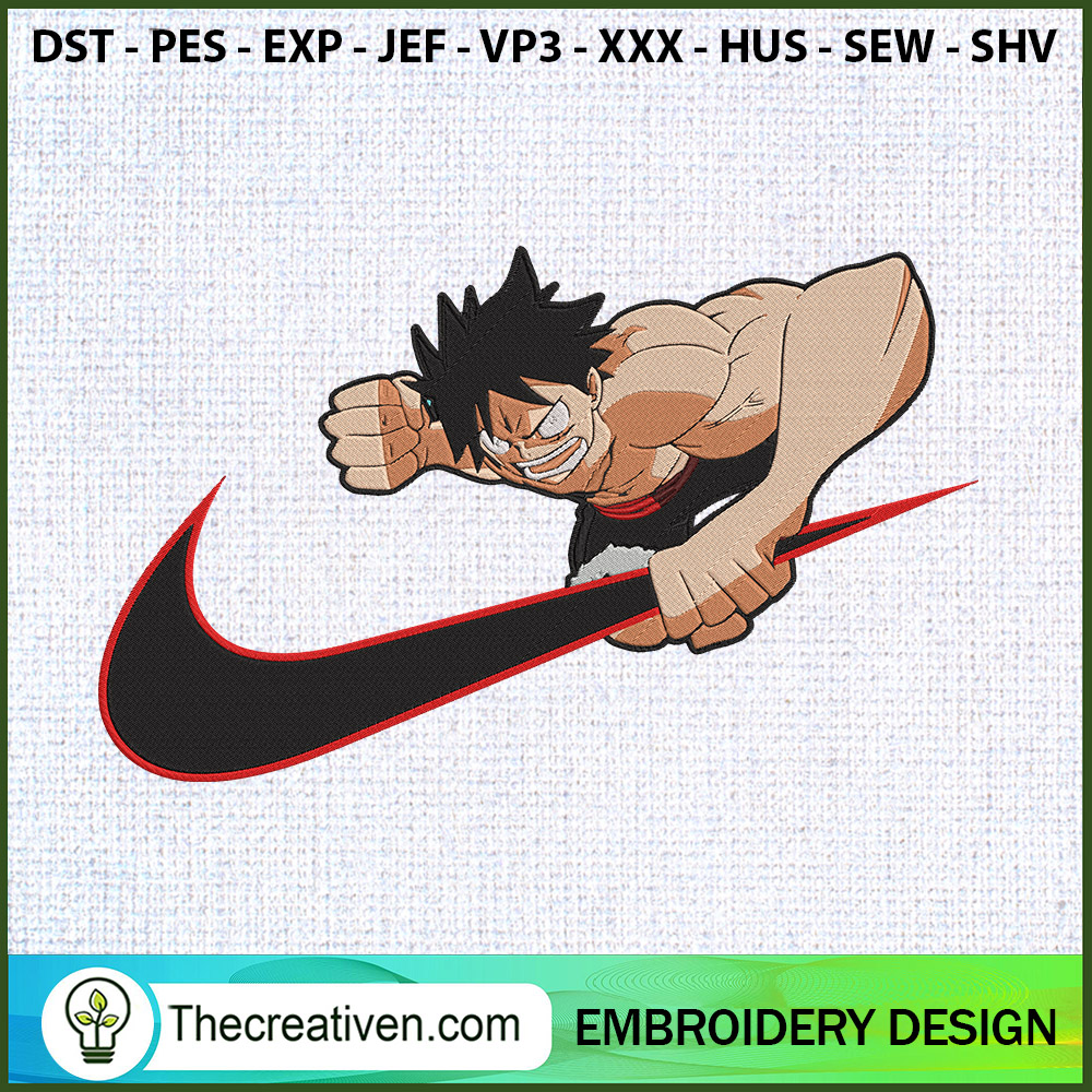 Luffy Attack x Nike Embroide Embroidery Design 1 Luffy Attack x Nike Embroide Embroidery Design