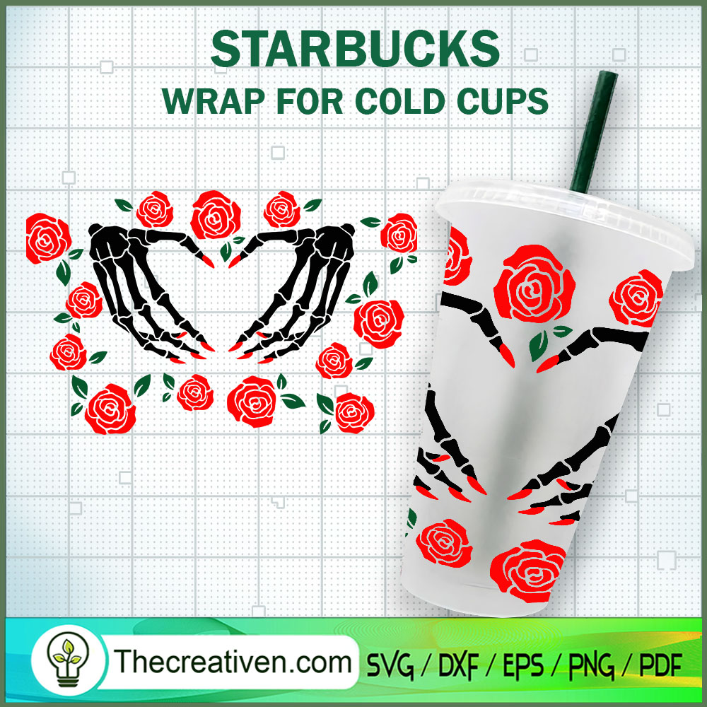 Hands Skeleton With Roses St SVG Cut File for Cricut 1 Hands Skeleton With Roses St SVG Cut File for Cricut