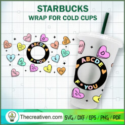 ABCDEF* You Starbucks Cold Cup SVG Cut File for Cricut & Silhouette