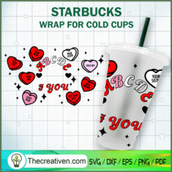 ABCDE F You Starbucks Cold Cup SVG Cut File for Cricut & Silhouette