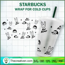 Bad Bunny Starbucks Cold Cup SVG Cut File for Cricut & Design 85642