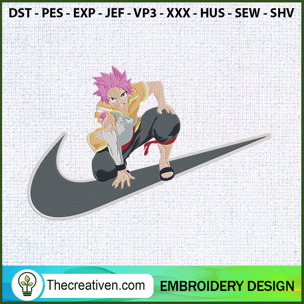 Nike x Natsu Dragneel Embroi Embroidery Design 1 Nike x Natsu Dragneel Embroi Embroidery Design