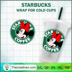 Disney Minnie Coffee Starbuc SVG Cut File for Cricut