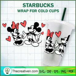 Mouse Pose Starbucks Cold Cup SVG Cut File for Cricut & Silhouette