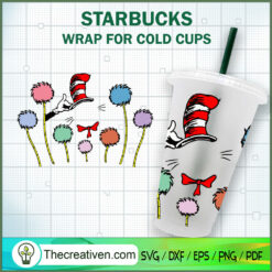 Cat In The Hat Starbucks Cold Cup SVG Cut File for Cricut & Silhouette