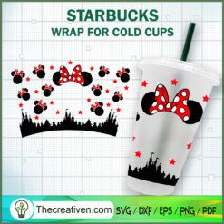 Minnie Mouse Bow Tie Starbuc SVG Cut File for Cricut