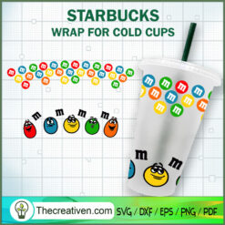 Funny MM Candy Starbucks Cold Cup SVG Cut File for Cricut & Silhouette