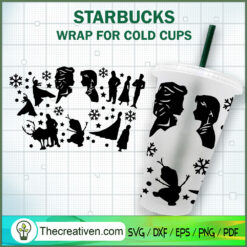 Frozen Princess Starbucks Co SVG Cut File for Cricut