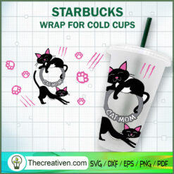 Cute Cat Mom Starbucks Cold Cup SVG Cut File for Cricut & Silhouette