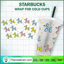 Ballon Dog Starbucks Cold Cup SVG Cut File for Cricut & Silhouette