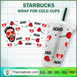 Bad Bunny Valentine Starbuck SVG Cut File for Cricut