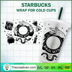 Basic Witch Starbucks Cold Cup SVG Cut File for Cricut & Silhouette
