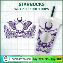 Dead Moth Starbucks Cold Cup SVG Cut File for Cricut & Silhouette