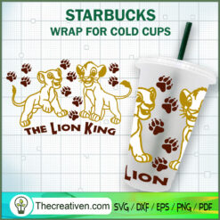 The Lion King Starbucks Cold Cup SVG Cut File for Cricut & Silhouette