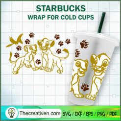 Disney Lion King Starbucks Cold Cup SVG Cut File for C Design 86078