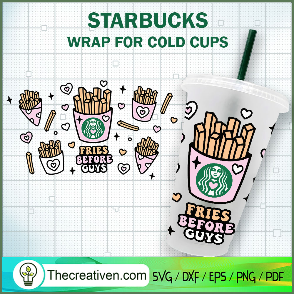 Fries Before Guys Starbucks SVG Cut File for Cricut 1 Fries Before Guys Starbucks SVG Cut File for Cricut