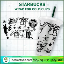 Star Wars Baby Yoda Starbuck SVG Cut File for Cricut