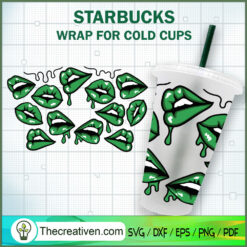 Green Lips Patrick's Day Sta SVG Cut File for Cricut