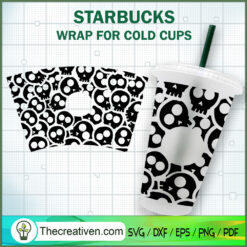 Halloween Skull Starbucks Co SVG Cut File for Cricut