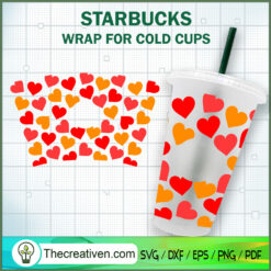 Heart Color Hot Starbucks Co SVG Cut File for Cricut