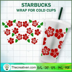 Hibisco Starbucks Cold Cup SVG Cut File for Cricut & Silhouette