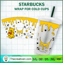 Honeycomb Drips Winnie The P SVG Cut File for Cricut