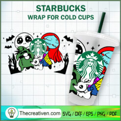 Jack And Sally Chibi Starbuc SVG Cut File for Cricut