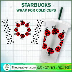 Circle Ladybug Starbucks Cold Cup SVG Cut File for Cricut & Silhouette