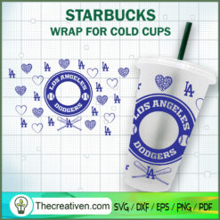Los Angeles Dodgers Starbuck SVG Cut File for Cricut