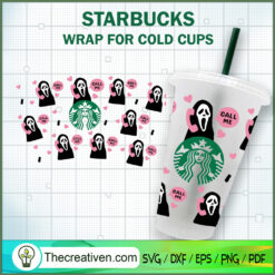 Scream Ghost Call Me Starbuc SVG Cut File for Cricut Design 86767