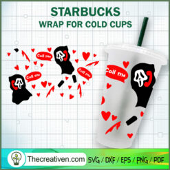 Scream Call Me Starbucks Cold Cup SVG Cut File for Cricut & Silhouette