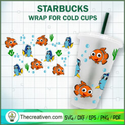 Finding Nemo Starbucks Cold Cup SVG Cut File for Cricut & Silhouette
