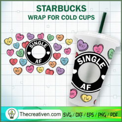 Single AF Starbucks Cold Cup SVG Cut File for Cricut & Silhouette
